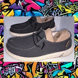 Women's Hey Dude Wendy Canvas Dark Gray Size 7